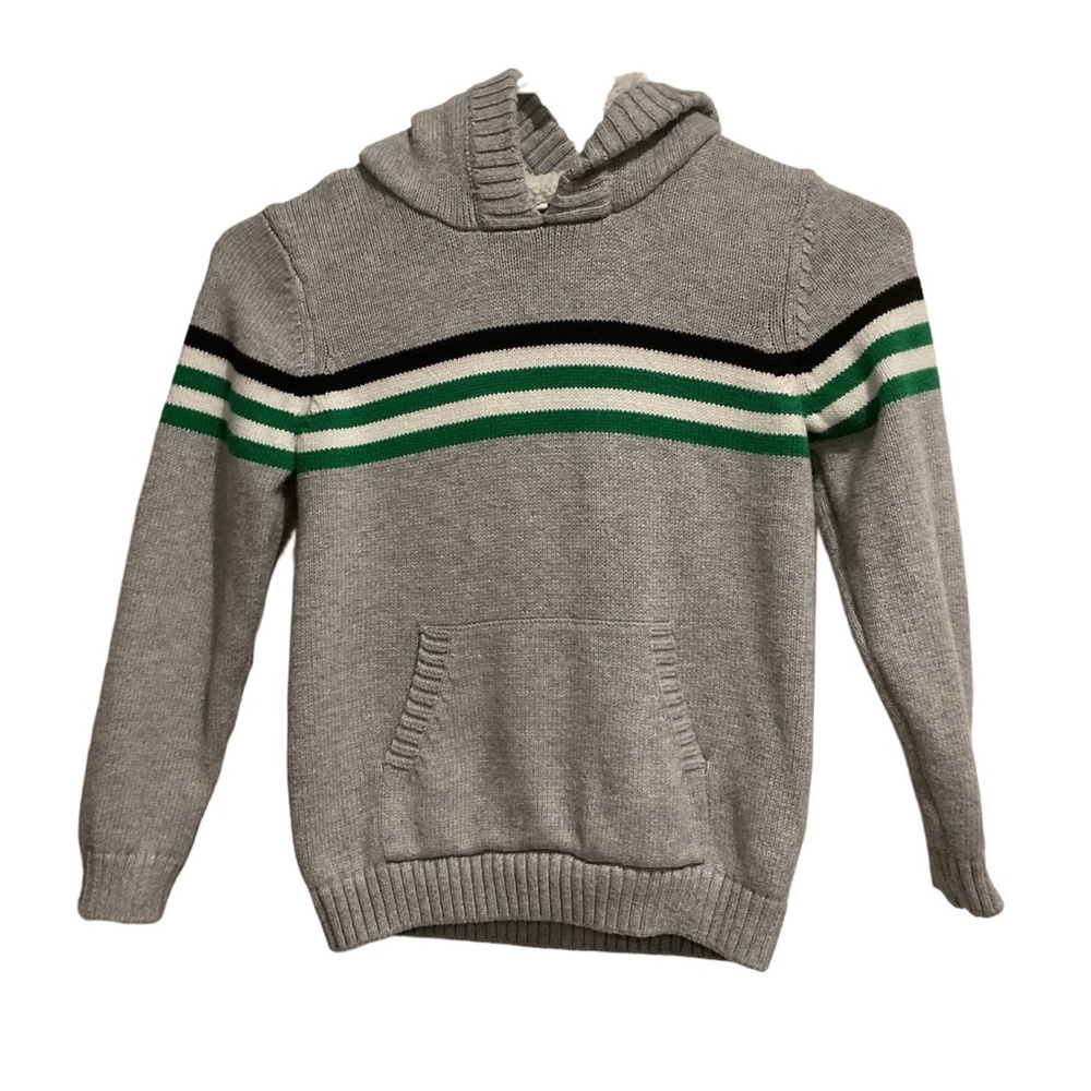 Janie and Jack Boys Pullover Sweater‎ Gray with Stripes